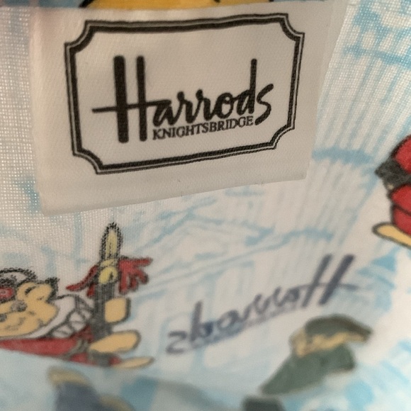 Vintage Harrods of Knightsbridge Mini Tote Bag Teddy Bear At Your Service - Picture 3 of 11